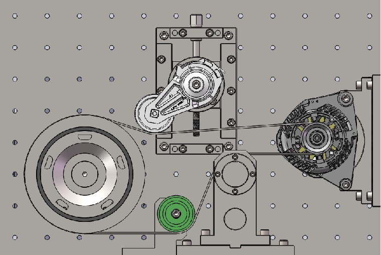 解耦皮带轮疲劳耐久试验台架